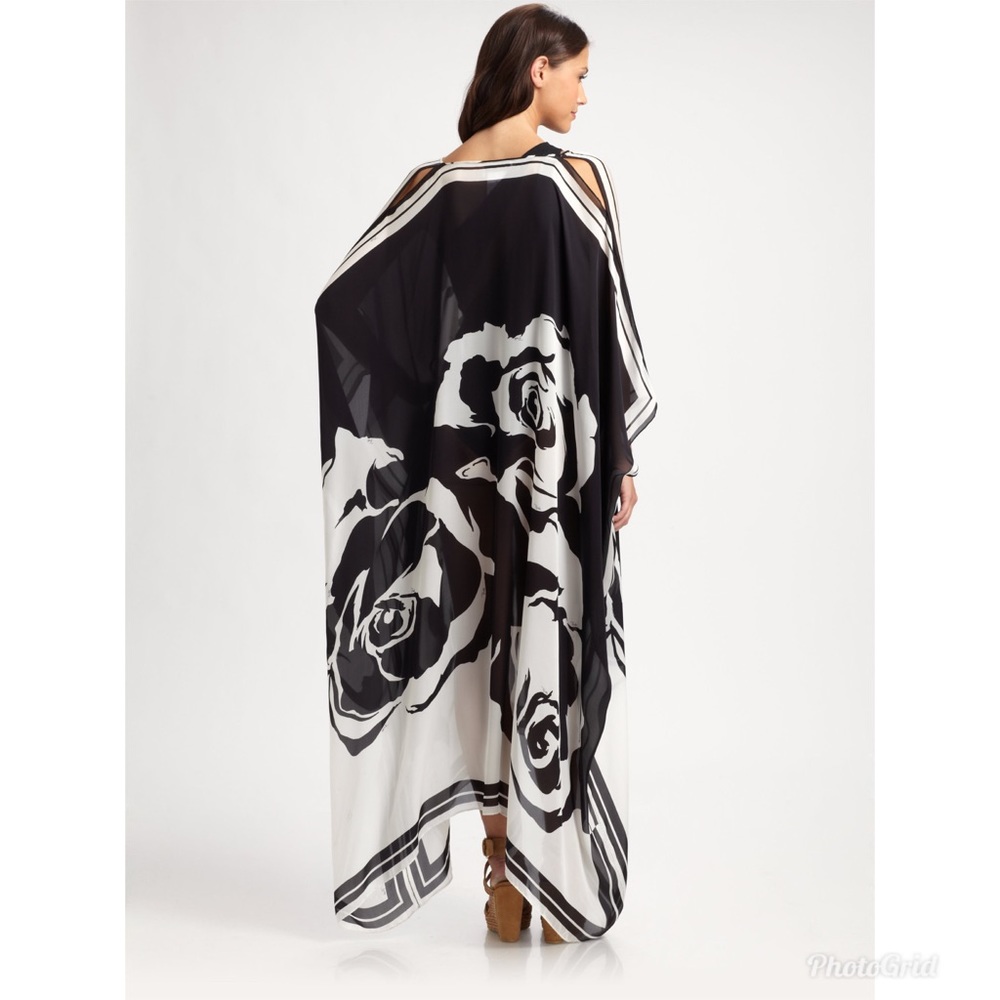 SOLD🚫Emilio Pucci Silk Black White Caftan Kaftan - Picture 6 of 8